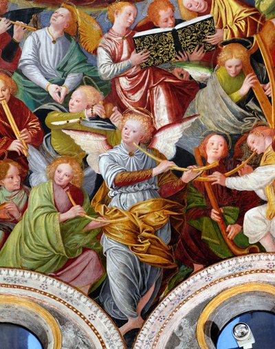 Het concert van engelen, 1534-36 (detail) door Gaudenzio Ferrari